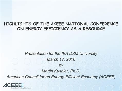 eeirr|2021 ACEEE National Conference on Energy Efficiency as a.